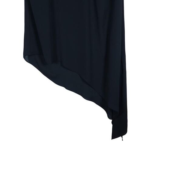 Atina Cristina Womens Tank Top M Black Asymmetrical Sheer Mesh Y2K Gothic Chic - Picture 5 of 15